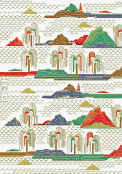 中国风山石装饰矢量图素材