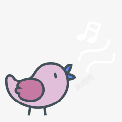 小鸟唱歌素材