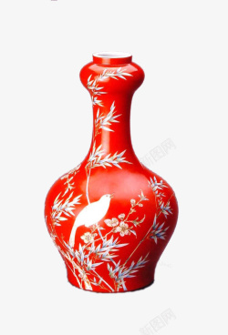 葫芦瓷器红色葫芦瓶花瓶高清图片