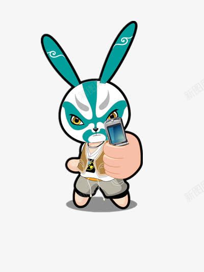 卡通的玩酷的兔子png免抠素材_新图网 https://ixintu.com 兔子 戴耳机 穿衣服 素材