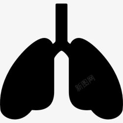 内部器官肺氧合图标高清图片