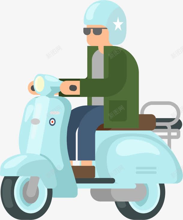 男人摩托车png免抠素材_新图网 https://ixintu.com 复古摩托车 复古机车 摩托车 男人 老式摩托车