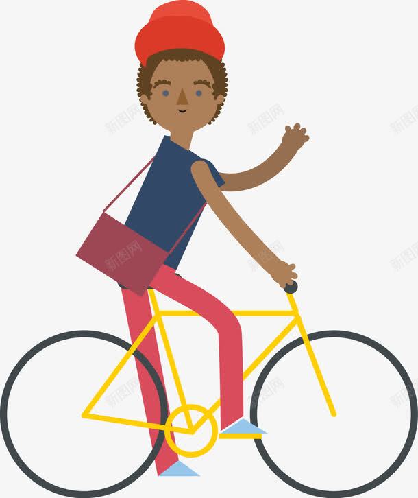 卡通骑车上学的男孩png免抠素材_新图网 https://ixintu.com 上学 单车 卡通人 卡通骑车的人 男孩 矢量骑车的人 背包 自行车 骑自行车 骑车 骑车人