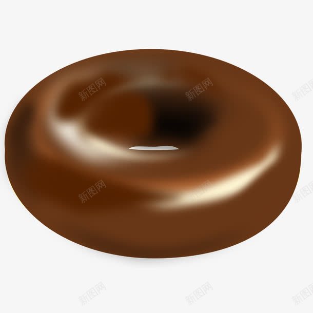 巧克力甜甜圈png免抠素材_新图网 https://ixintu.com 3D 圆形 美味 食物