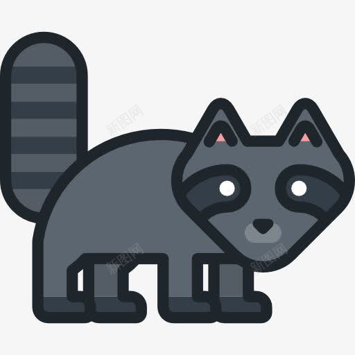 Racoon图标png_新图网 https://ixintu.com 动物 动物园 动物王国 浣熊 野生动物