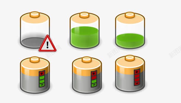 手机电池psd免抠素材_新图网 https://ixintu.com 充电 充电提醒 用电量