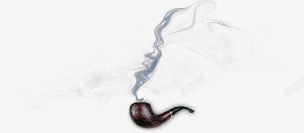 手绘创意烟斗烟雾png免抠素材_新图网 https://ixintu.com 创意 烟斗 烟雾