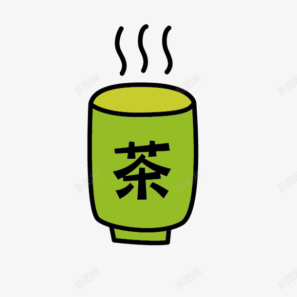 卡通可爱茶杯png免抠素材_新图网 https://ixintu.com 卡通 卡通茶杯 可爱 绿色 绿色茶杯 茶杯