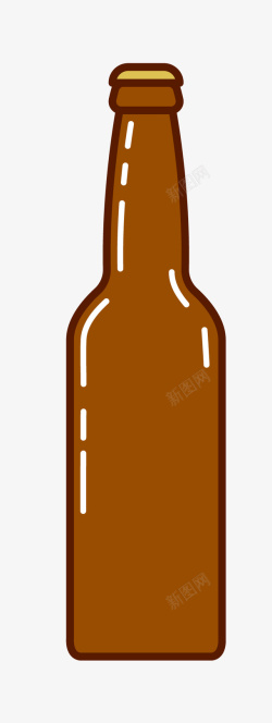 酱油玻璃瓶咖色瓶子矢量图高清图片