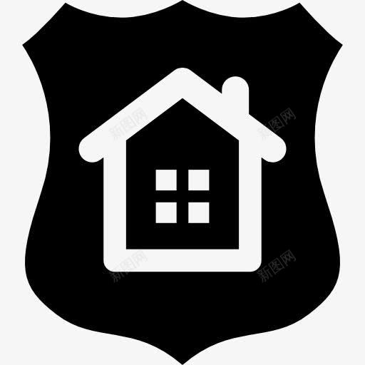 房子在盾构图标png_新图网 https://ixintu.com 保护 安全 家 房子 界面 盾标志