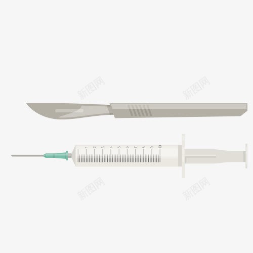 手术刀注射器png免抠素材_新图网 https://ixintu.com 免抠 医用 医疗 素材 美图