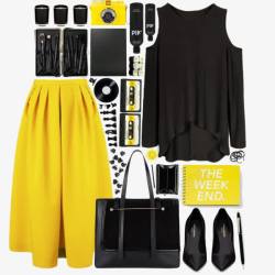 黄色裙子和包包素材