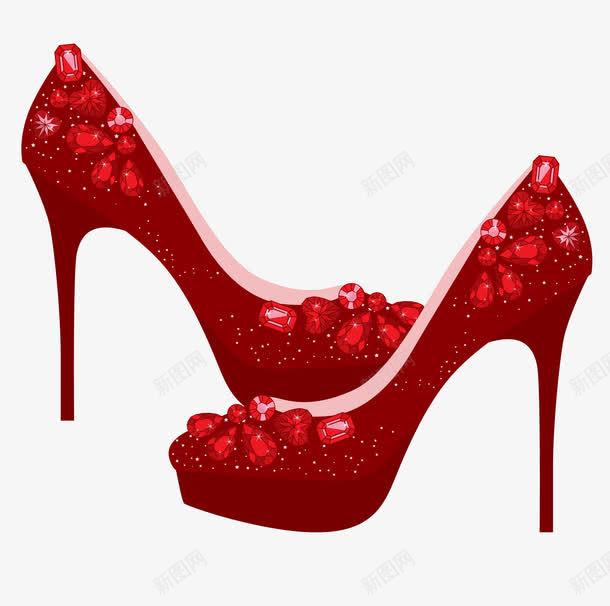 红色高跟鞋png免抠素材_新图网 https://ixintu.com 女鞋 恨天高 红色 红色高跟鞋矢量图 鞋子 高跟鞋