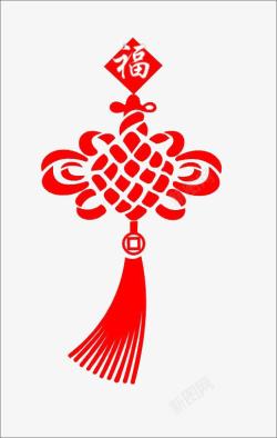 红色传统中国结素材