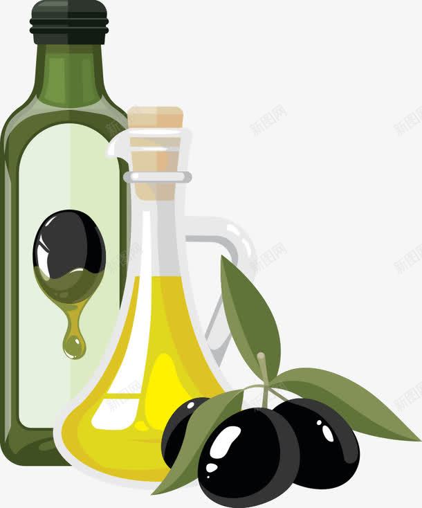 橄榄油和橄榄矢量图ai免抠素材_新图网 https://ixintu.com 卡通橄榄 卡通橄榄油 橄榄 橄榄油 矢量橄榄 矢量图