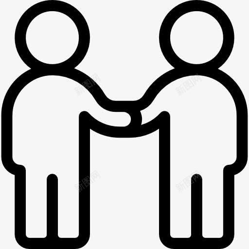 男人对图标png_新图网 https://ixintu.com 人谈话 关系 坚持的人 握手