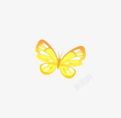 粉蝶黄色的蝴蝶高清图片