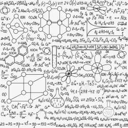 漂浮化学笔记矢量图素材