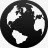 地球线框全球浏览器地球世界行星线框单图标高清图片