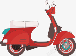 红色摩托车素材