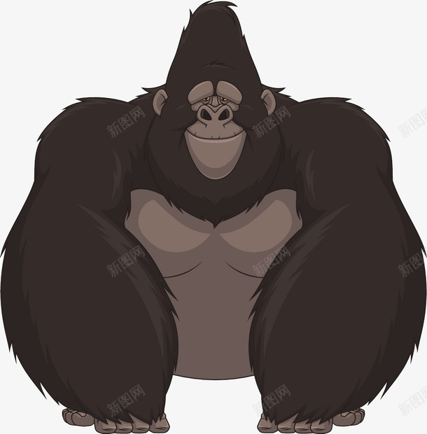 黑猩猩png免抠素材_新图网 https://ixintu.com 动物 卡通 黑猩猩