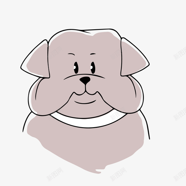 卡通宠物狗头像png免抠素材_新图网 https://ixintu.com 动物头像 卡通动物 宠物狗 小狗头像 背景装饰