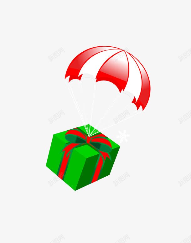 圣诞节礼物盒png免抠素材_新图网 https://ixintu.com 圣诞节 礼物盒 素材 降落伞