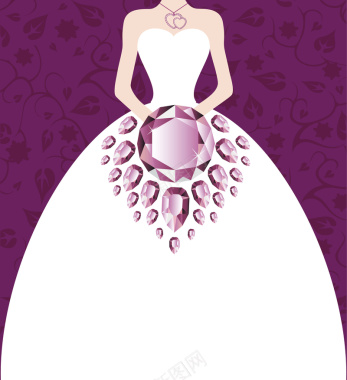 婚礼珠宝海报元素背景矢量图背景