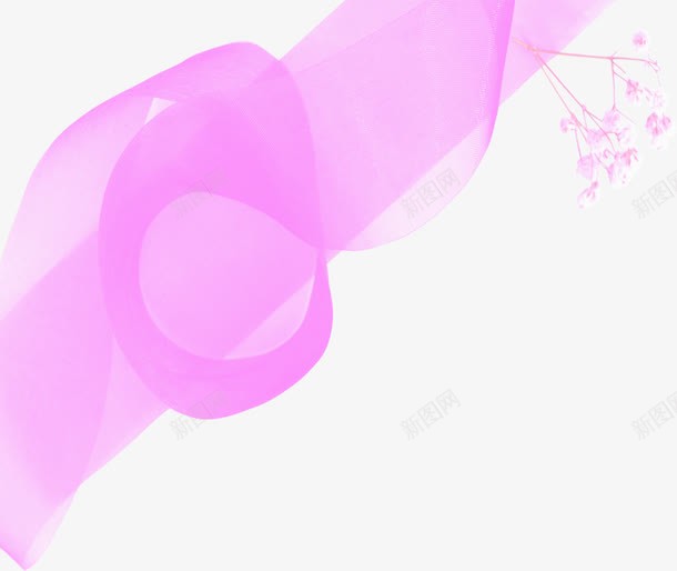 粉色手绘线条花朵装饰png免抠素材_新图网 https://ixintu.com 粉色 线条 花朵 装饰