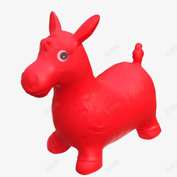 红色小马驹png免抠素材_新图网 https://ixintu.com 儿童玩具 可爱玩具 小马驹 红马