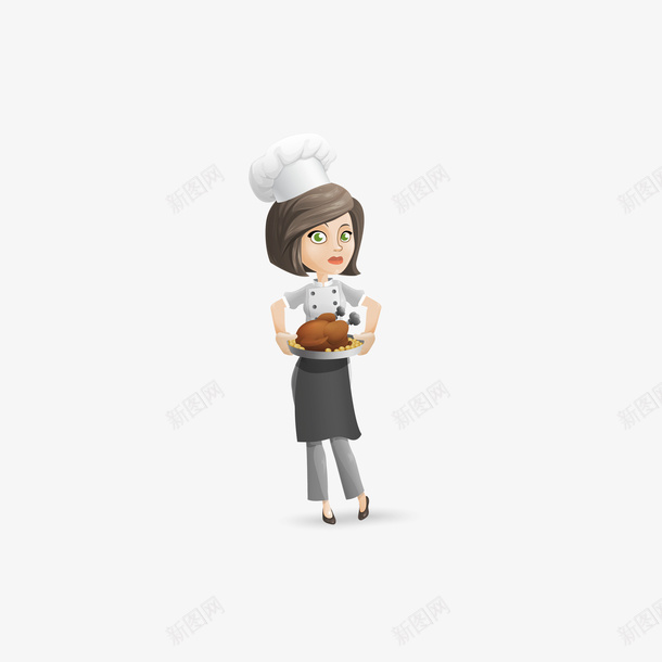 厨师卡通人女人白色png免抠素材_新图网 https://ixintu.com 卡通人 厨师 女人 白色
