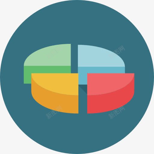 饼图图标png_新图网 https://ixintu.com 业务 图形 文件和文件夹 统计 营销 财务 饼图