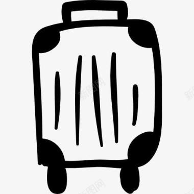 旅行袋手工符号图标图标
