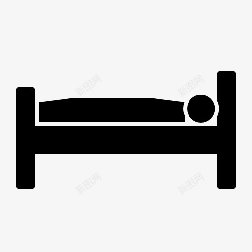 睡床图标png_新图网 https://ixintu.com 床 睡床