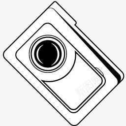 黑白相机文件夹图标图标