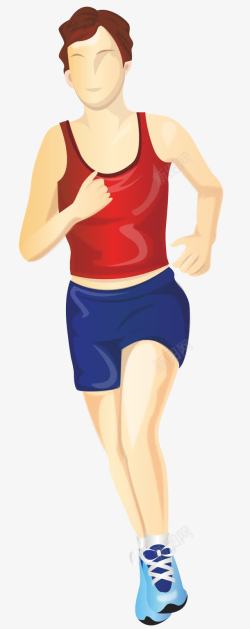 跑步运动矢量图素材