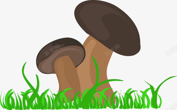 手绘彩色卡通小蘑菇png免抠素材_新图网 https://ixintu.com 卡通 手绘 植物 蘑菇