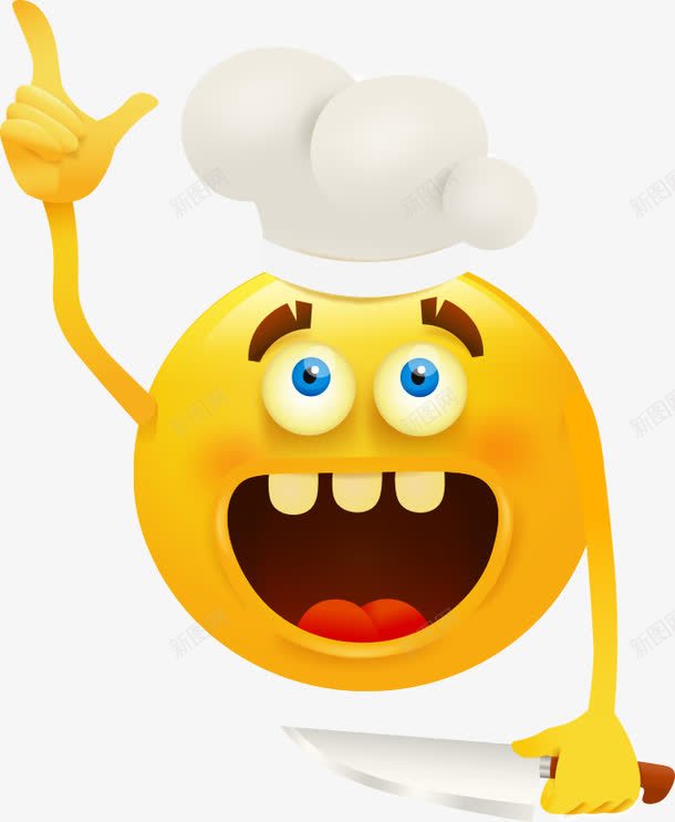 手中刀的厨师png免抠素材_新图网 https://ixintu.com 卡通厨师 厨师 厨师帽 帽子 手中刀 矢量厨师