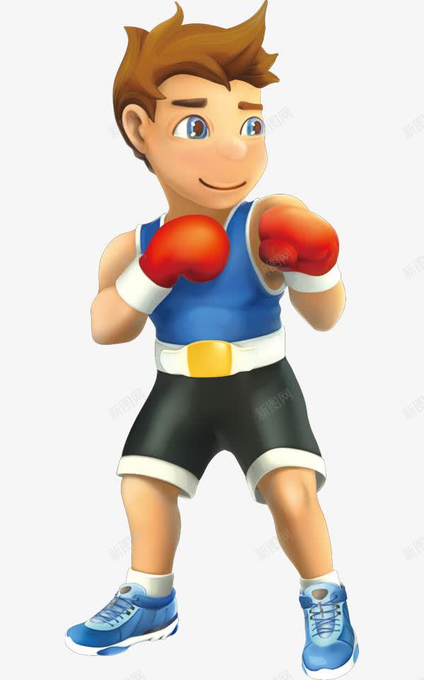 打拳击的男人png免抠素材_新图网 https://ixintu.com 帅气的 打拳的小孩 拳击 拳击手套 插图 男人 红色的 运动