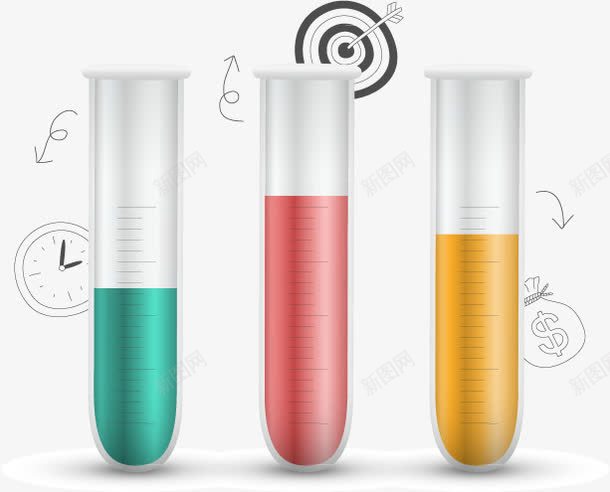 试管png免抠素材_新图网 https://ixintu.com 医药用品 营养液 试管
