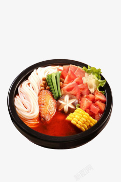 蔬菜米线蔬菜肉类米线高清图片