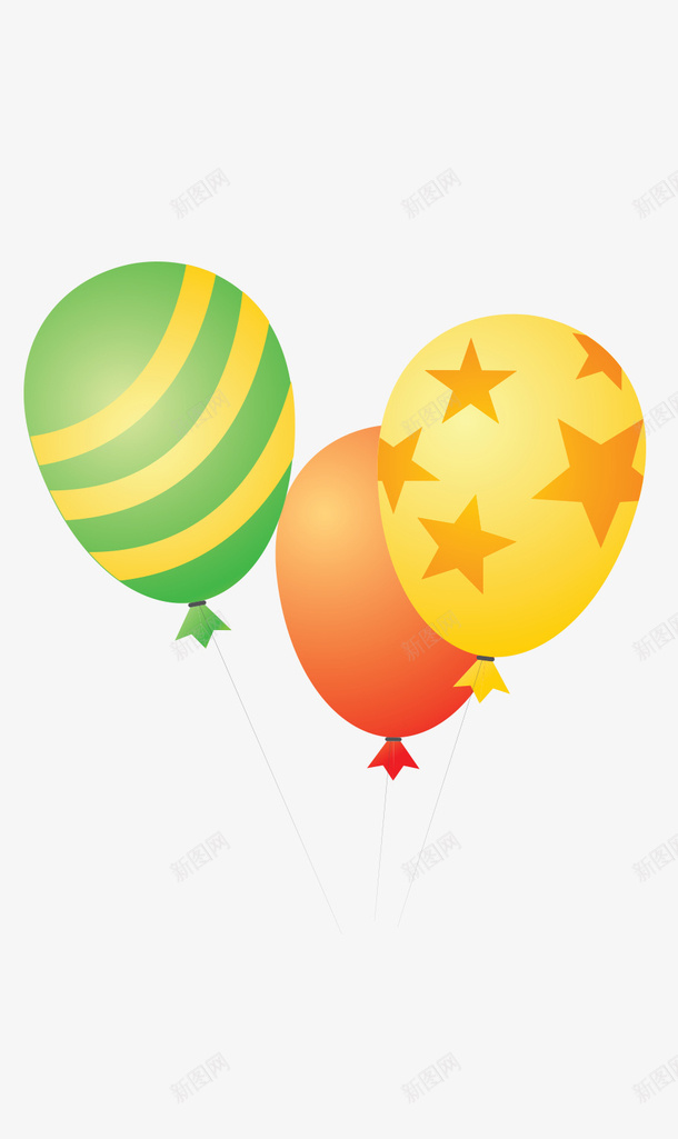 彩色气球装饰品png免抠素材_新图网 https://ixintu.com ai 卡通 彩色 彩色气球 气球 节日 装饰