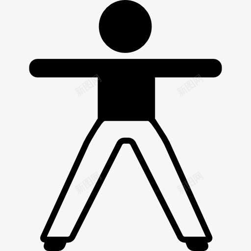 男孩伸展双臂和双腿图标png_新图网 https://ixintu.com 人 展开双臂 平静 放松 瑜伽 运动