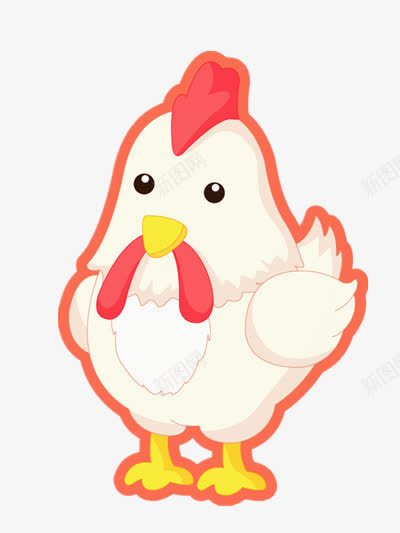 纯洁的小鸡png免抠素材_新图网 https://ixintu.com 可爱 呆萌 白色 素材