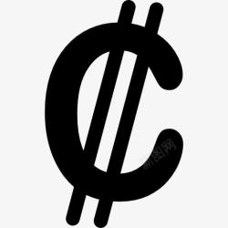 结肠哥斯达黎加科隆的货币符号图标高清图片