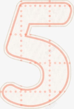 卡通数字5素材