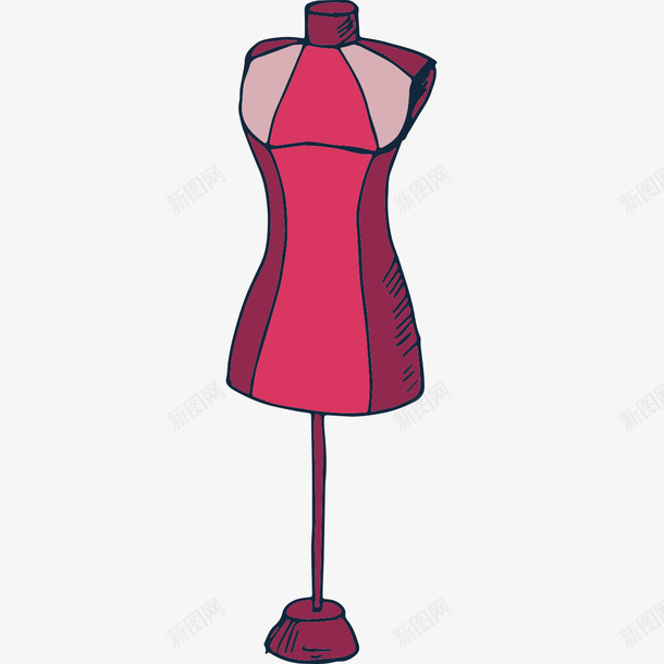 手绘红色的衣架模型png免抠素材_新图网 https://ixintu.com 手绘 手绘红色的衣架模型 模型 红色的 衣架