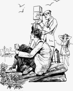 新闻记者和摄影师插画摄影师高清图片