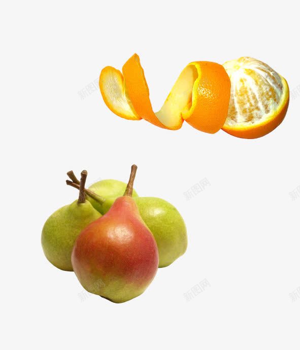 雪梨水果png免抠素材_新图网 https://ixintu.com 产品实物 果蔬 橙子 水果 雪梨