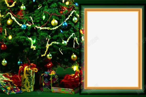 圣诞节背景边框png免抠素材_新图网 https://ixintu.com 圣诞礼物 圣诞节 绿色 边框
